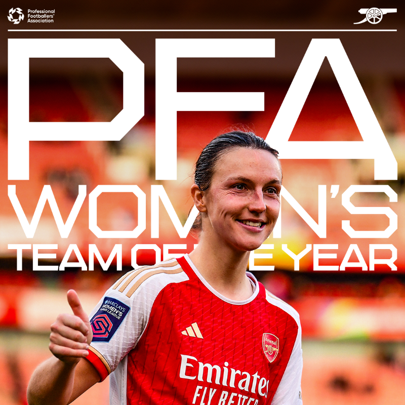 ArsenalWFC's tweet photo. Congratulations, @lottewubbenmoy ❤️

Our number 3 has been named in the @PFA WSL Team of the Year! 👏