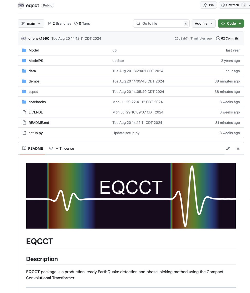 YChen09442460's tweet image. Refurbished GitHub repository for our AI-based phase picker, EQCCT, to ensure more researchers have better access to our open-source software. EQCCT is the backbone baseline method for phase picking in our daily seismic monitoring at the Texas Seismological Network (TexNet).