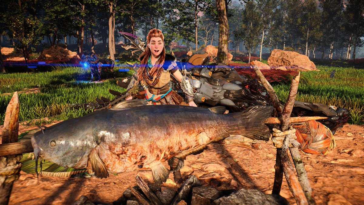jamel_tyler's tweet photo. That is one BIG ASS fish, and Aloy is STARVING!!!!
#HorizonForbiddenWest
#OpenWorld
#FishForDinner https://t.co/FULTB01YW8