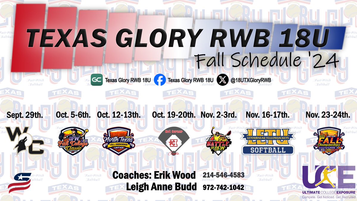 Check out our Fall 2024 Schedule... its gonna be 🔥!!!