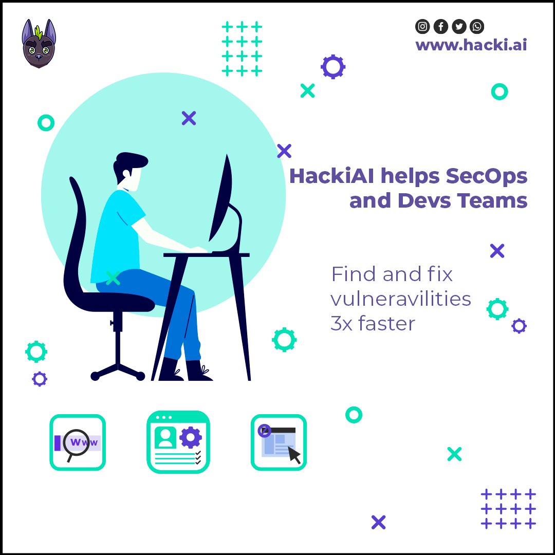 HackiAI's tweet photo. #HackiAI it's a security AI agents platform that helps to your SecOps and Devs team to manage and improve the security of your project. 
Using AI and a tool mix HackiAI can detect, traige and alert about vulnerabilities ans breaches. https://t.co/ket4qcYD3y