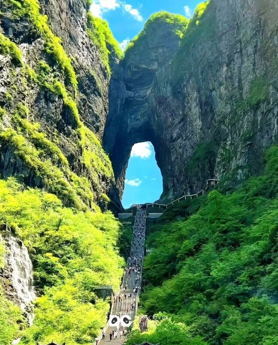 Enter the awe-inspiring #Zhangjiajie National Forest Park in #Hunan, China's first national forest park and a sanctuary of unparalleled natural beauty.Here, nature's artistry is evident in thetowering sandstone pillars and peaks that seem to defy logic.