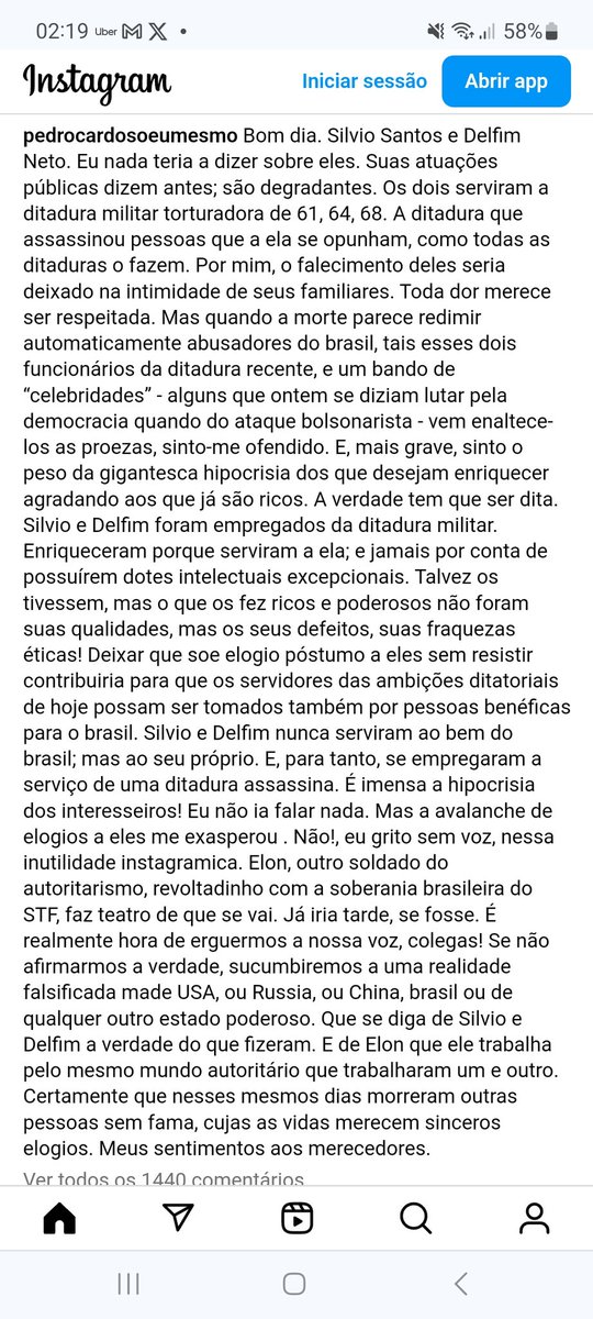 Mas O Pedro Cardoso Foi CIRÚRGICO Ao Comentar Sobre O Delfim Netto E O Sílvio Santos, para Além Das Homenagens À Fama, Ao Poder e Às Riquezas E Focando Naquilo Que Realmente Importa Em Um Ser Humano