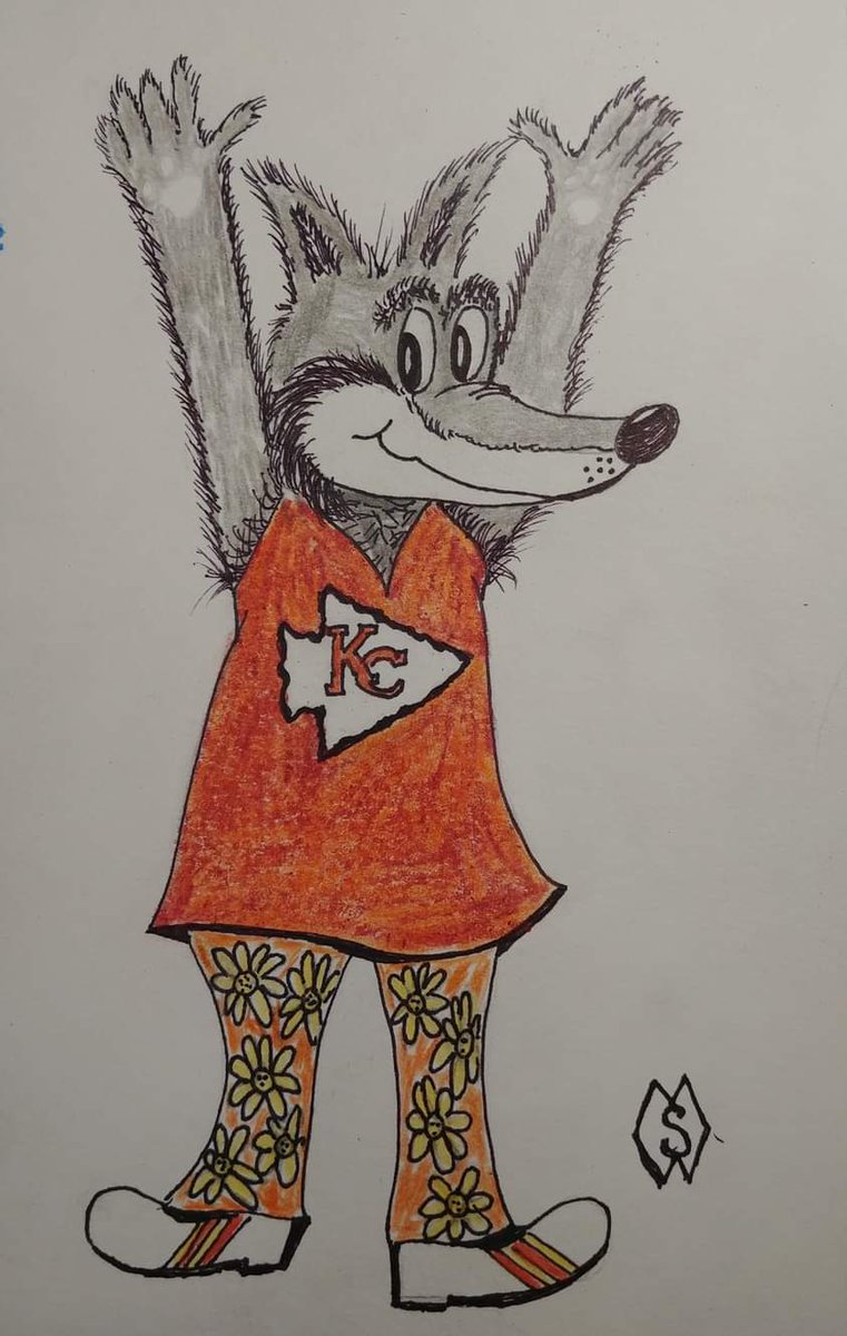 MattStarrFineA1's tweet photo. August 20th in 1989 is the birthday of K.C. Wolf.ย Here is my drawing of the Chiefs mascot, KC Wolf.ย ย
#mattstarrfineart #artistic #artist #kcwolf #chiefs #kcchiefs #kcmo #kcchiefs #chiefskingdom #kansascitychiefs #patrickmahomes #traviskelce #football #mascot #wolf https://t.co/w2deun2K13