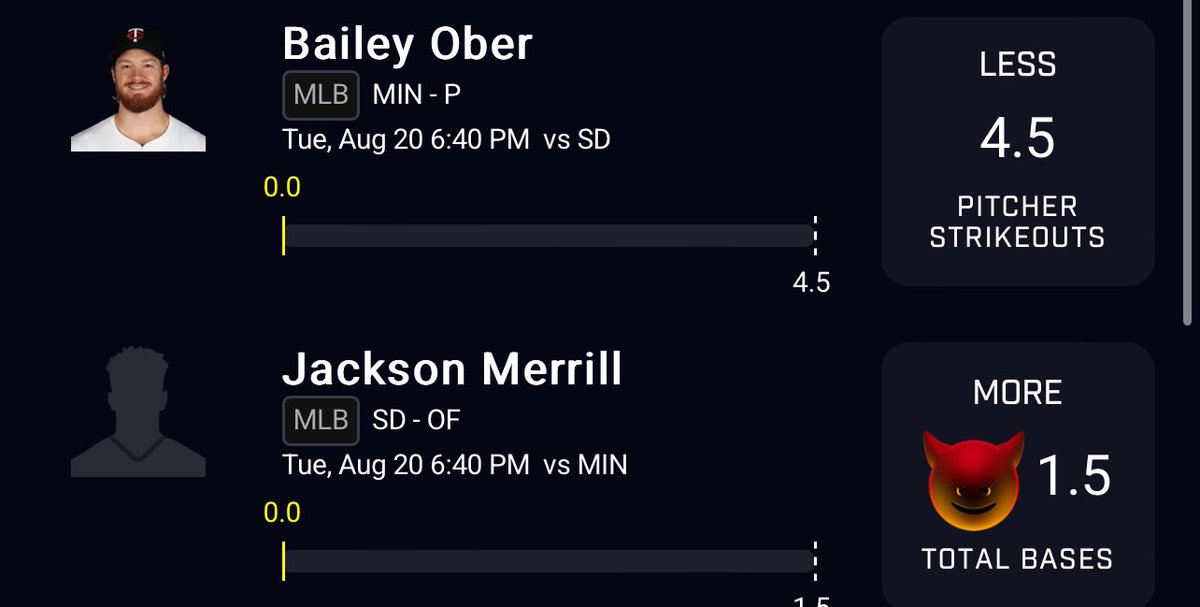 TheLakeShowProp's tweet photo. My two man for today  this taco a trap the padres don’t k and I’m taking my guy merril 🤝 #padres #mlb #prizepicks https://t.co/WiHVgcRppj