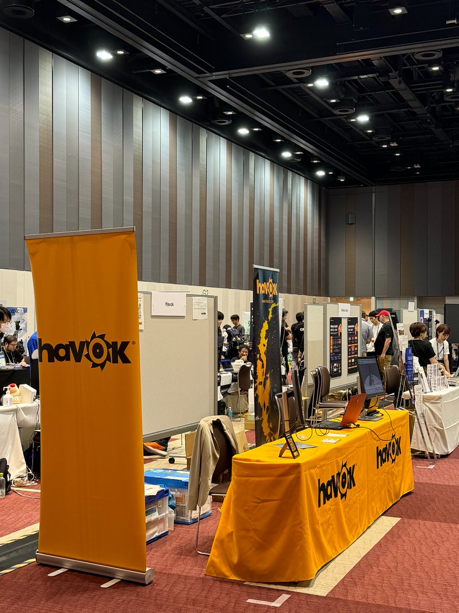 HavokBuzz_JP's tweet photo. Havok Japanチームは本日8/21より開催のCEDEC2024に出展しています。会場にお越しの皆様、是非Havokブースにお立ち寄りください!明日は講演もあります!
#Havok #Havokjapan #CEDEC2024 #Havokphysics #Havoknavigation #Havokcloth
https://t.co/YntCJLuk21 https://t.co/zY8U98RNwa