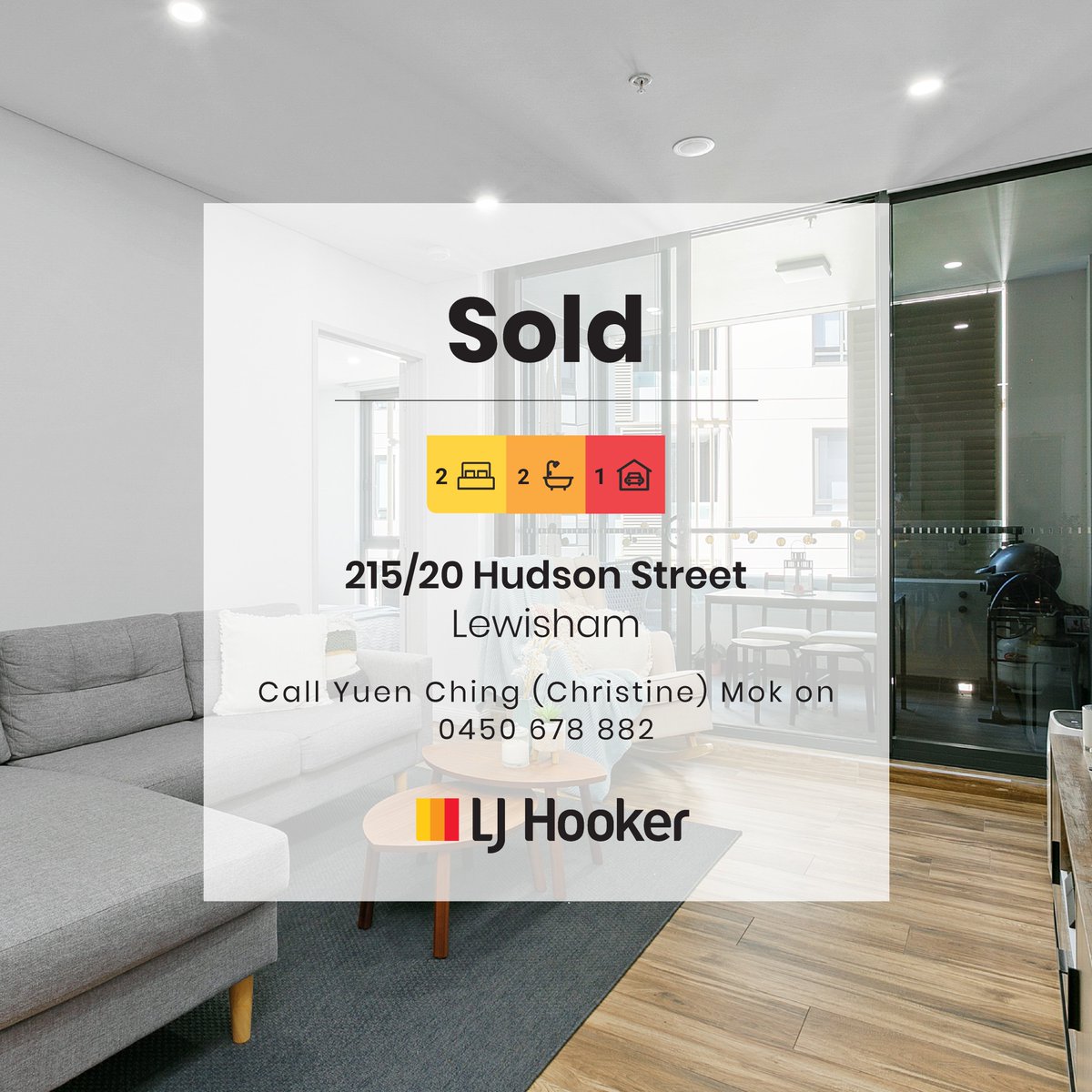 SOLD
Spacious two bedroom apartment in Lewisham
Call Yuen Ching (Christine) Mok on 0450 678 882
LJ Hooker Hurstville

#LJHooker #LJHookerHurstville #LJH #BeBetterDoBetter #Hurstville #LouieJovcevski #YuenChingMok #GengisKokden #LingfengZhou #TravisJovcevski #sold #lewisham