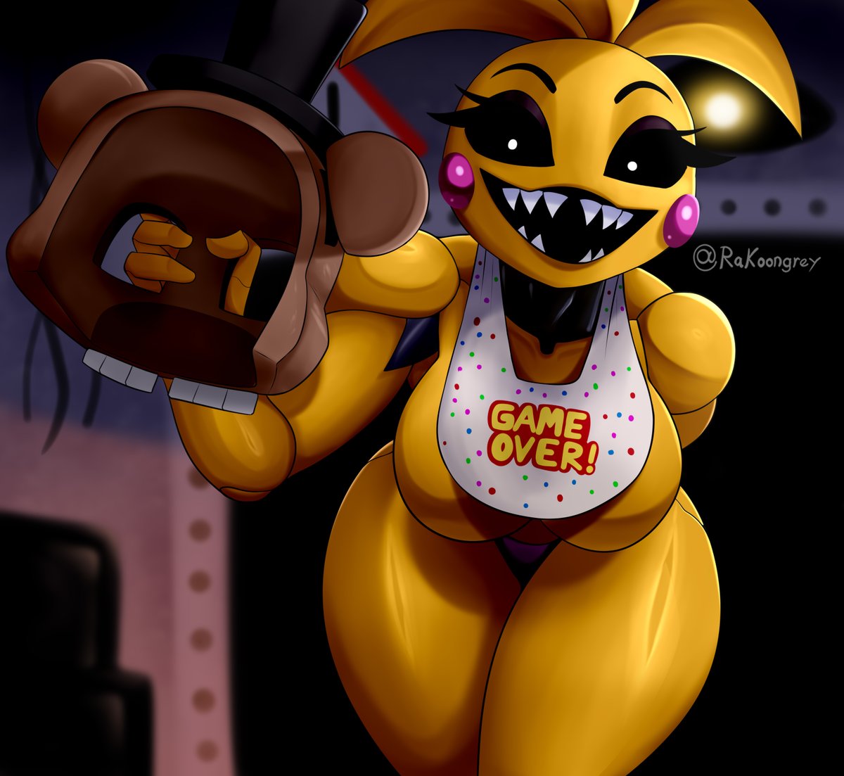 Rakoongrey's tweet photo. &x60;nice try!&x60;FNAF t.coR361...