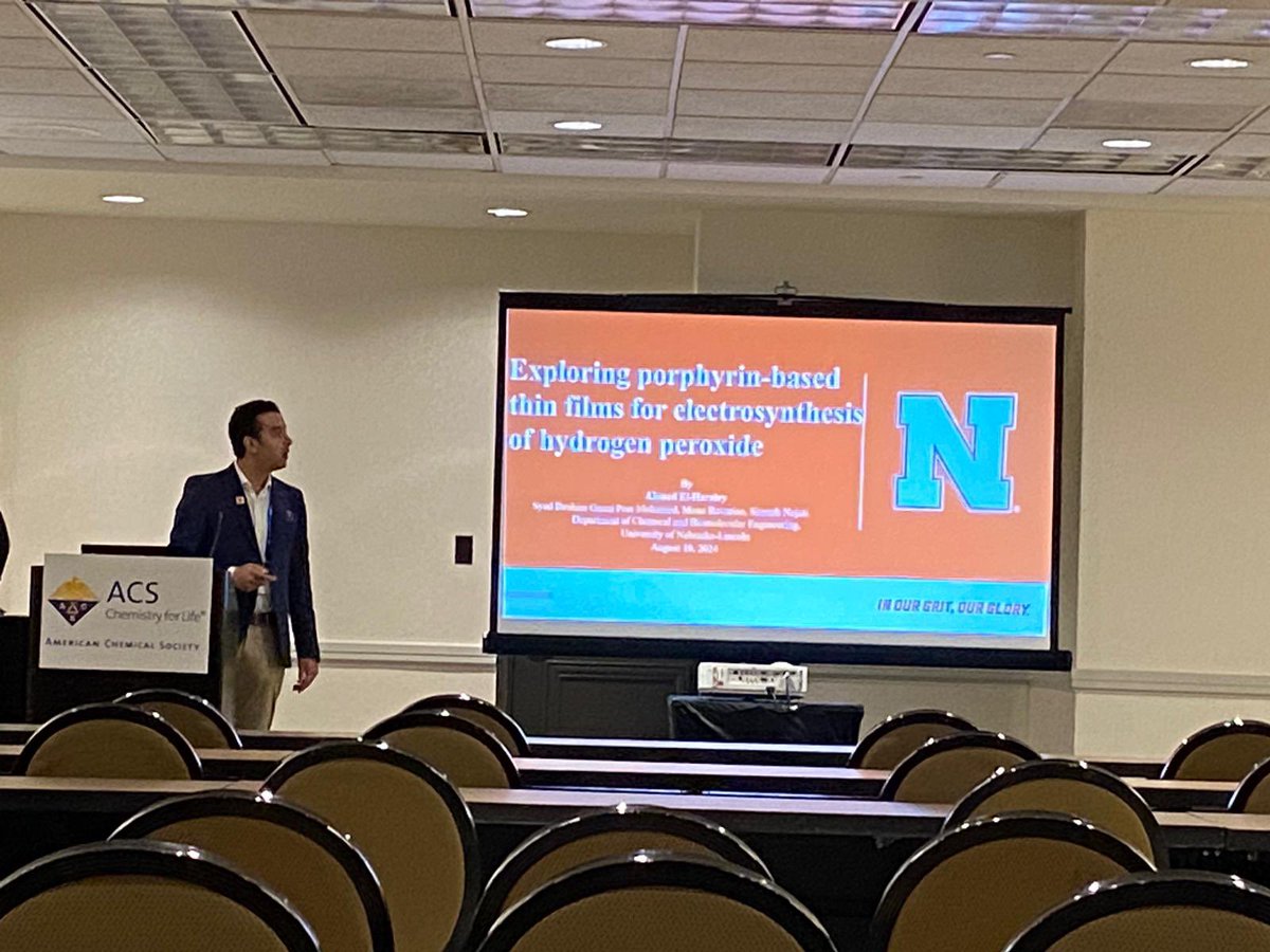 Ahmed El-Harairy (@ahmed_harairy) on Twitter photo During the two days, two talks were presented, for using porphyrin compounds to produce H2O2 and ammonia. It was a great experience with the audience, and I received important questions on both topics and served as a presider in the PMSE session
#ACSFall2024
<a href="/AmerChemSociety/">American Chemical Society</a> During the two days, two talks were presented, for using porphyrin compounds to produce H2O2 and ammonia. It was a great experience with the audience, and I received important questions on both topics and served as a presider in the PMSE session
#ACSFall2024
<a href="/AmerChemSociety/">American Chemical Society</a>
