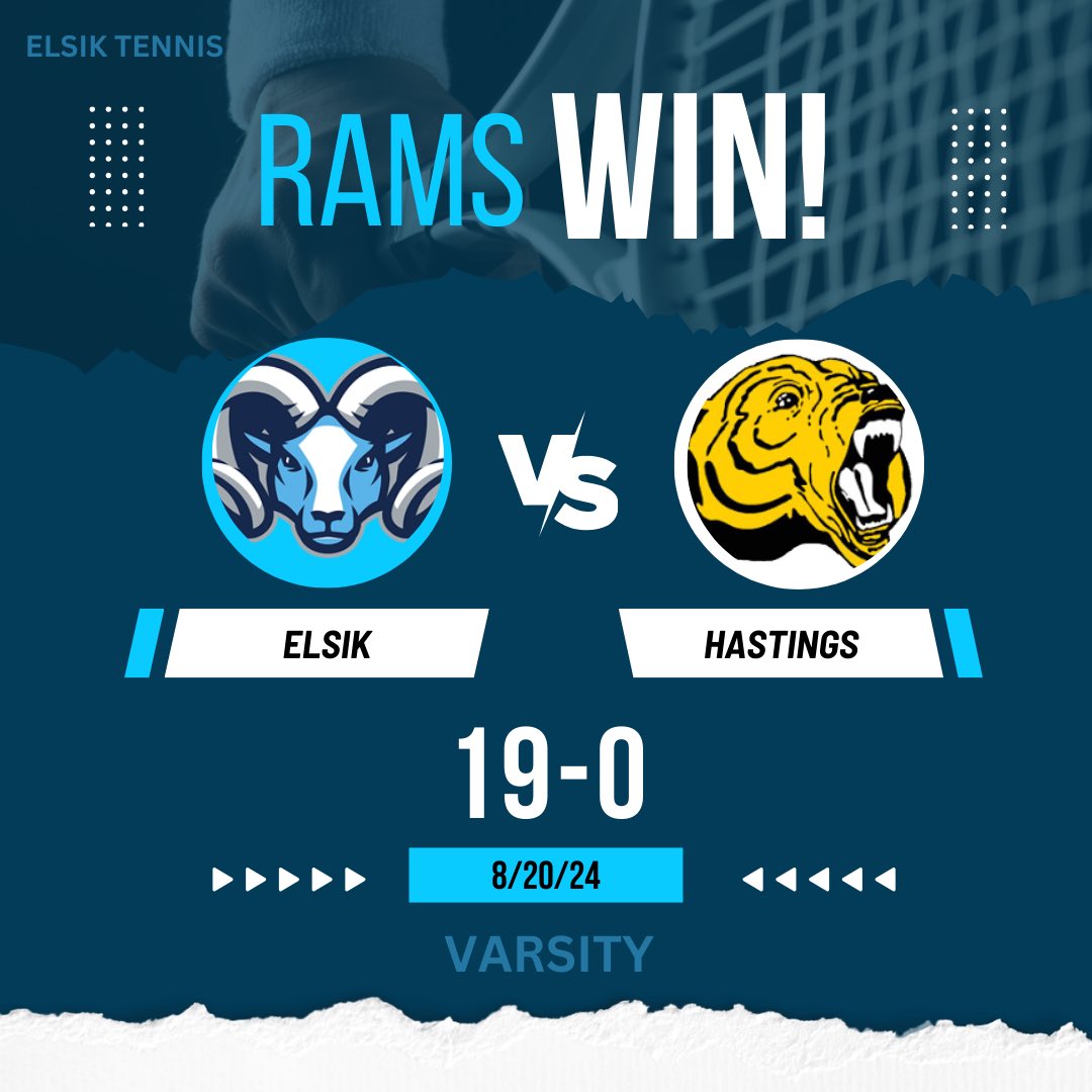 ElsikTennis's tweet photo. Rams dominated on the court today! Nothing like a neighbor rivalry. Let’s go Rams! 8-0! 
@ElsikHighSchool #aliefproud @Alief_Athletics https://t.co/TbzVGstM04