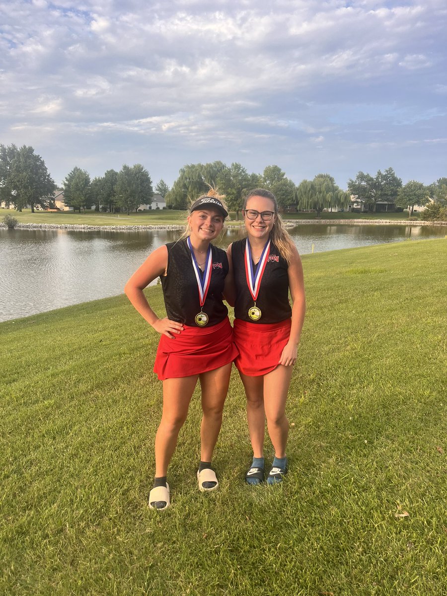 TriadGirlsGolf's tweet photo. 🖤♥️Madison County Invitational♥️🖤
3rd place in the Large School Division with a 374 (5th overall) 
⚫️Alexa Shreve 83 - 6th in large school
⚫️Kylie Miller 87 - 8th in large school with an 18 hole PR https://t.co/7jOGUVNrFw