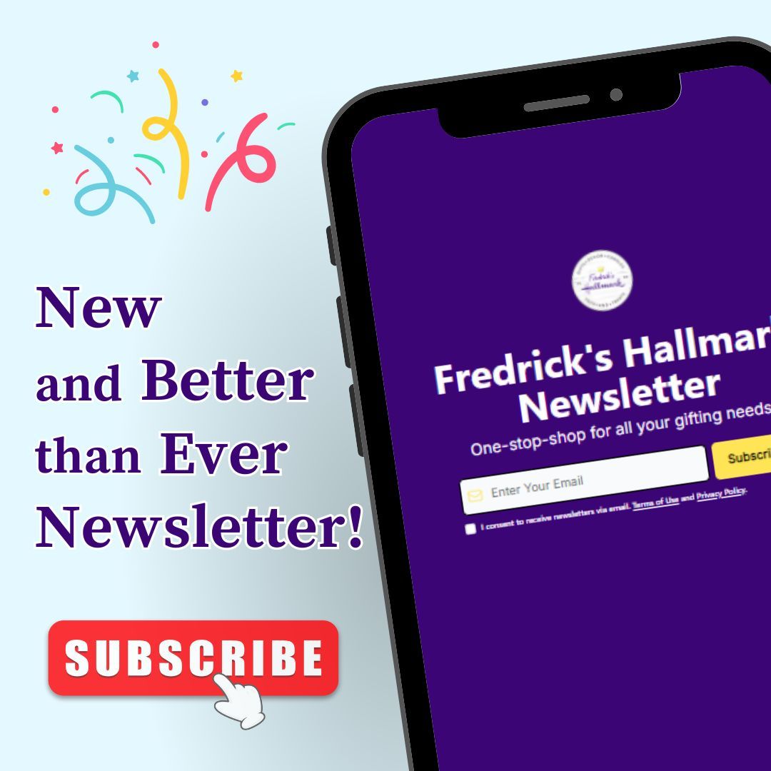 FredricksHM's tweet image. Want the inside scoop? Subscribe to our newsletter and get exclusive updates on the newest decor, sweets, jewelry, and more including news and event info. Use link below to Subscribe Now! 📧

buff.ly/4cu3L9j 

#fredrickshallmark #hallmark #hallmarkstores #giftshops