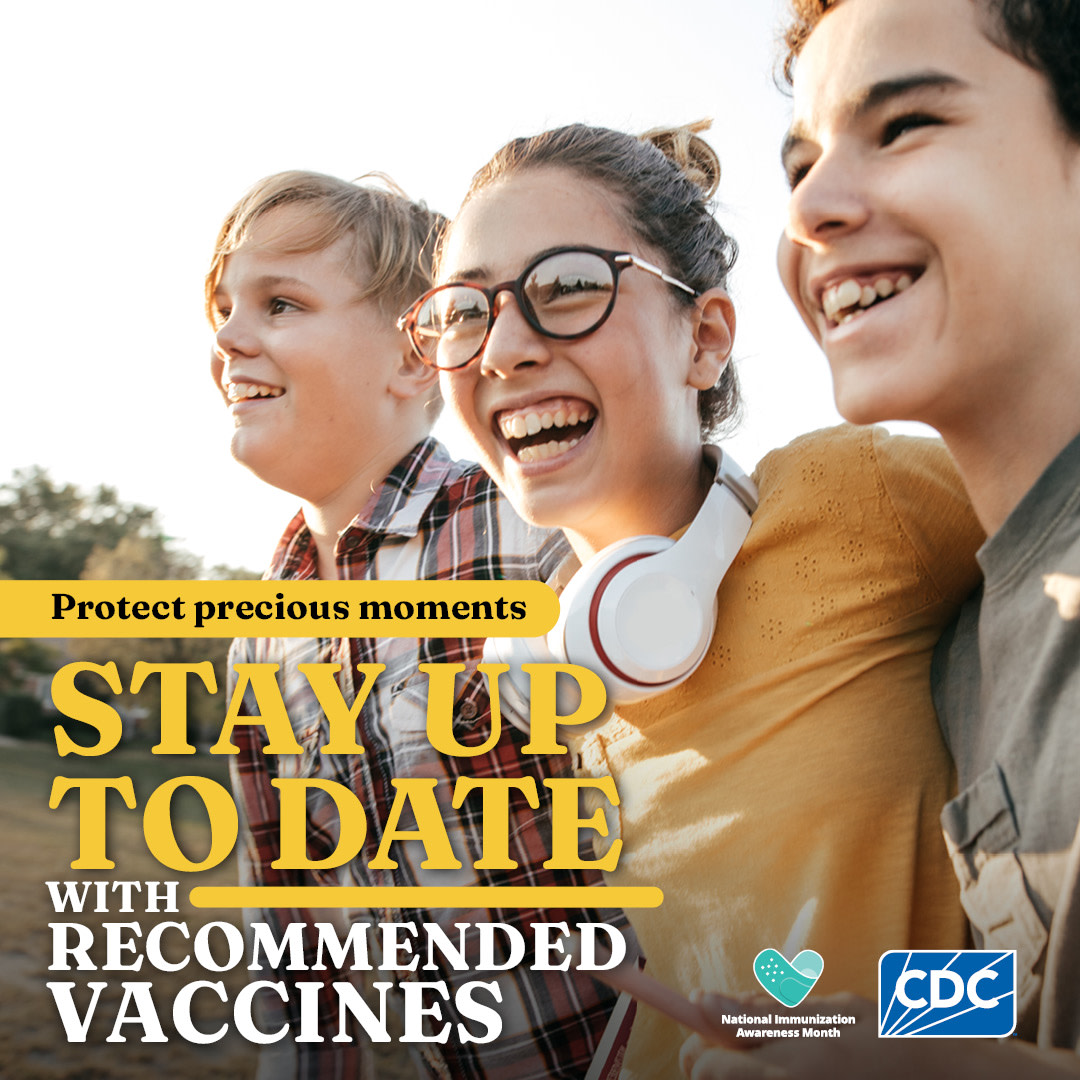 Staying up to date on recommended vaccines helps protect your teen from serious diseases throughout their life. Talk to a healthcare provider you trust about vaccines for your teen. #NIAM

Take the Child and Adolescent Vaccine Quiz ➡️ bit.ly/3mWHLQf