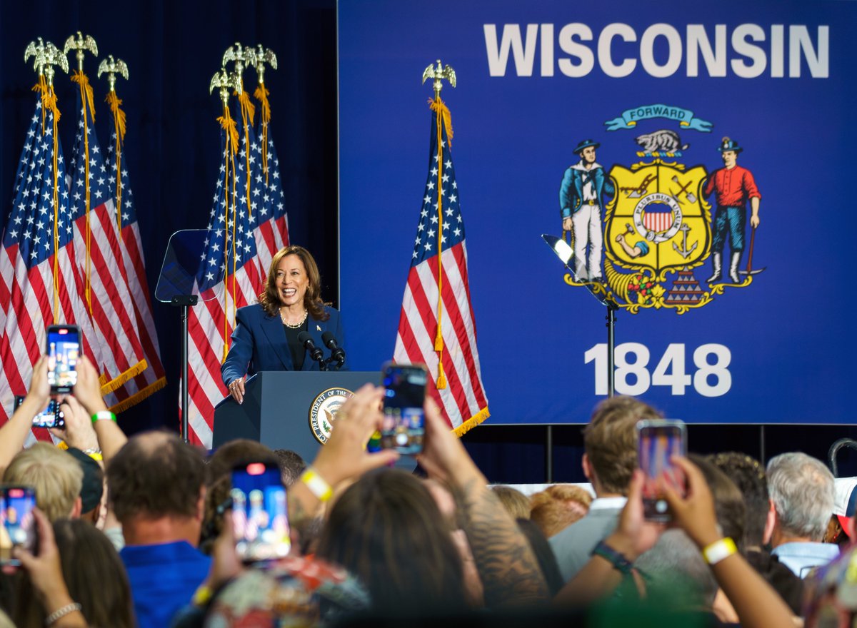 Wisconsin delivered the White House for Democrats in 2020.

We're going to do it again this November by electing <a href="/KamalaHarris/">Kamala Harris</a> and <a href="/Tim_Walz/">Tim Walz</a>.