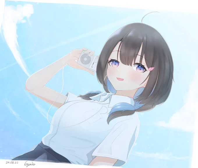 #いとみゅーじあむ 夏曲縛り歌枠を聞いて描きたくなった夏の絵! あの頃の夏を感じた