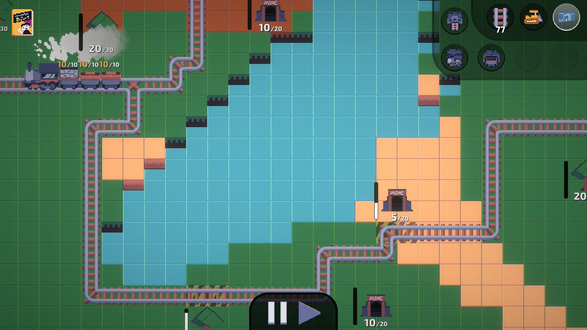 Rail Scale is a game about building and managing a locomotive enterprise.
Build trains and waggons, place rails, and scale your operation across a procedurally generated world! 🚂

f4b1.itch.io/rail-scale
#gamedev #indiedev #gmtk2024 #gmtkjam