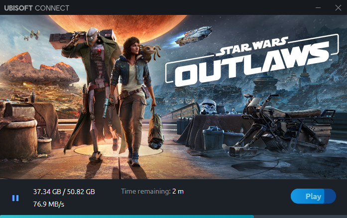 Downloading the review copy of Star Wars Outlaws now! Excited to try the game myself and make a video about it that I'll be able to post on August 26th!