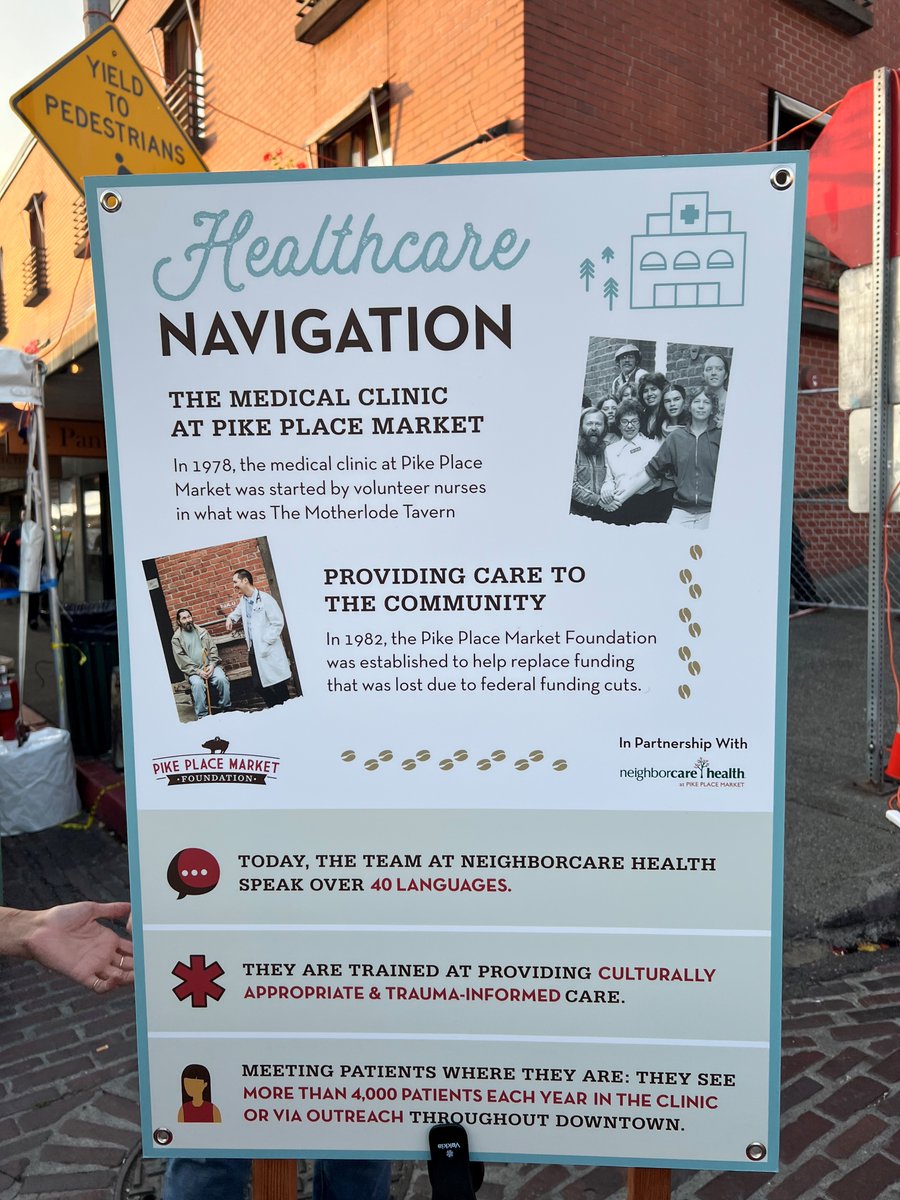 This past Friday, our development team volunteered at <a href="/MktFoundation/">Pike Place Market Foundation</a> 's annual Sunset Supper. They had a chance to serve many of the Pike Place Market vendors and partners, and even got to see signage for the Pike Place clinic in action!
