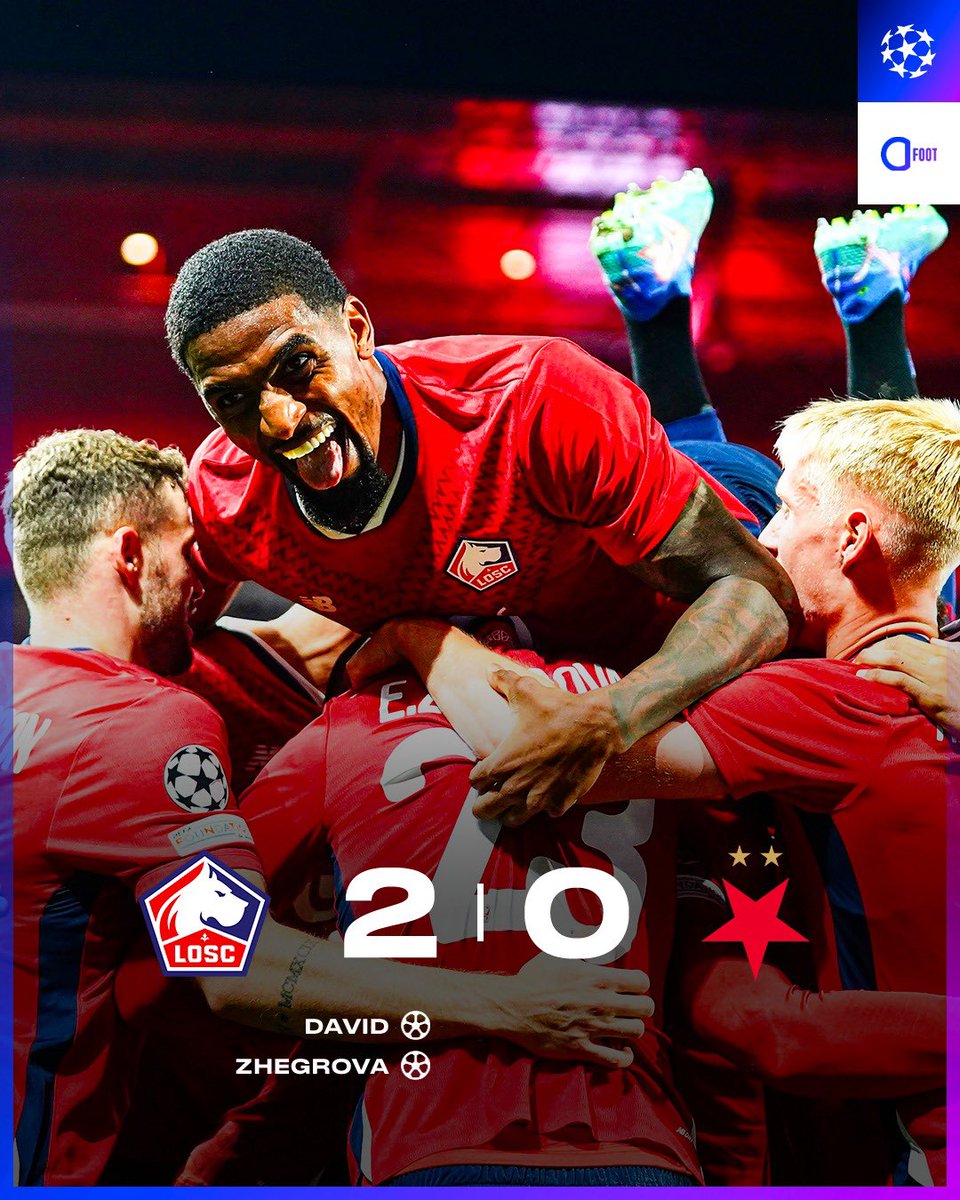 𝗕𝗘𝗟𝗟𝗘 𝗢𝗣𝗘́𝗥𝗔𝗧𝗜𝗢𝗡 𝗣𝗢𝗨𝗥 𝗟𝗘 𝗟𝗢𝗦𝗖, 𝗩𝗔𝗜𝗡𝗤𝗨𝗘𝗨𝗥 𝟮-𝟬 𝗙𝗔𝗖𝗘 𝗔𝗨 𝗦𝗟𝗔𝗩𝗜𝗔 𝗣𝗥𝗔𝗚𝗨𝗘 ! ❤️🤍

Les Lillois très sérieux pour ce barrage aller de Champions League.

Ils essaieront de valider leur ticket pour la C1 mercredi prochain en République