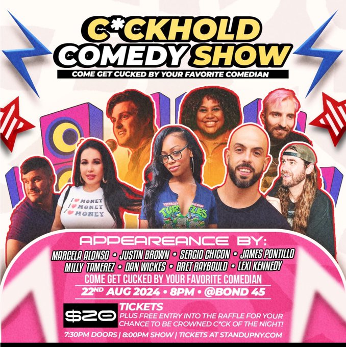 This Thursday hosting @StandUpNY Aug 22 https://t.co/abObT6kZWR https://t.co/3g06baZ1lg<a class="tags" target="_blank" title="On Twitter" href="/?out=eyJ0eXAiOiJKV1QiLCJhbGciOiJIUzUxMiJ9.eyJpYXQiOjE3MjcyNTk1MDMsImlzcyI6InR3cG9ybnN0YXJzLmNvbSIsIm5iZiI6MTcyNzI1OTUwMywiZXhwIjoxNzU4Nzk1NTAzLCJyZWRpcmVjdF91cmwiOiJodHRwczovL3R3aXR0ZXIuY29tL1N0YW5kVXBOWSJ9._w16iuFC2FN_9Sx0mHTkr_idAFYwb80up8zXFdyABZV58qdYY2th5kYsWjCwoahyhaKti2xYJ_M4A1O2L3TRdQ">@StandUpNY</a><a href="/tag/podcast"class="tags"><span>#podcast</span></a>
