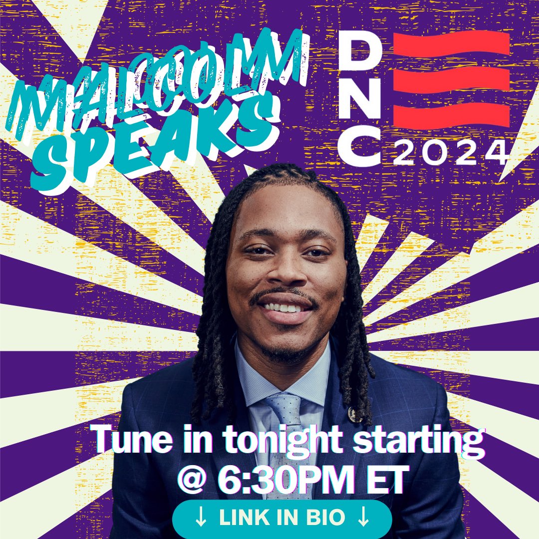 malcolmkenyatta's tweet image. Honored to take the stage at the @DemConvention TONIGHT.

📺 Tune in tonight starting at 6:30pm ET:
demconvention.com/watch