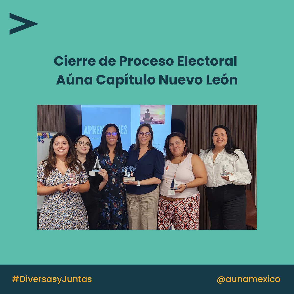 AunaMexico's tweet photo. En Aúna capítulo Nuevo León nos reunimos con nuestras nominadas para dar un cierre al proceso electoral con un acompañamiento emocional guiado por la coach Sara Zambrano (@sarazambrano_do.coach). https://t.co/IpVxOoaq0X