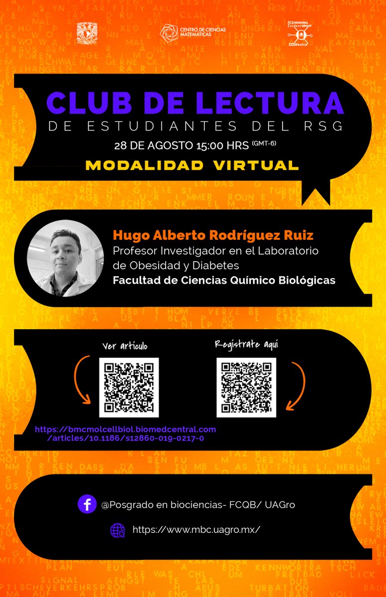 ¿Te gustaria saber mas sobre el virus del papiloma humano y su potencial Oncogénico en el sur de México?🦠
LINK DE REGISTRO
forms.gle/pB84AB8QAwZZjf…
ARTICULO
bmcmolcellbiol.biomedcentral.com/.../s12860-019...