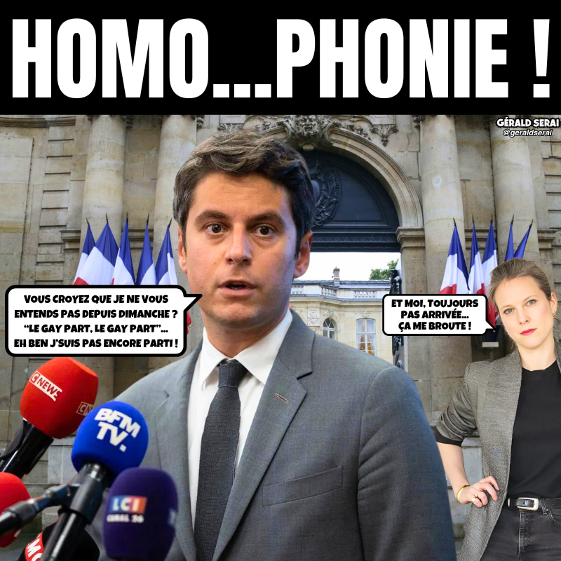 GeraldSerai's tweet photo. Ça c’est pour Matignon, alors qu’à l’Élysée, c’est “Deux hommes dans la ville” !

----------
#bfn #breakingfakenews #humour  #actualité #mème #Delon  #Attal  #homophonie #PremierMinistre  #Matignon  #Castets  #nfp 

Suivez-moi ! 😜 https://t.co/EHLIkUZ3uM