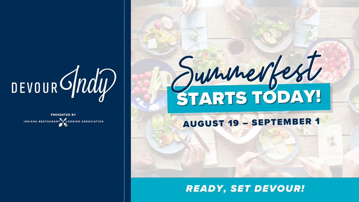 Have you heard? Summerfest starts NOW! Hip-hip-hooray! 📣

View all restaurants and menus here: devourindy.com/restaurants/ 

Ready, set, plan!