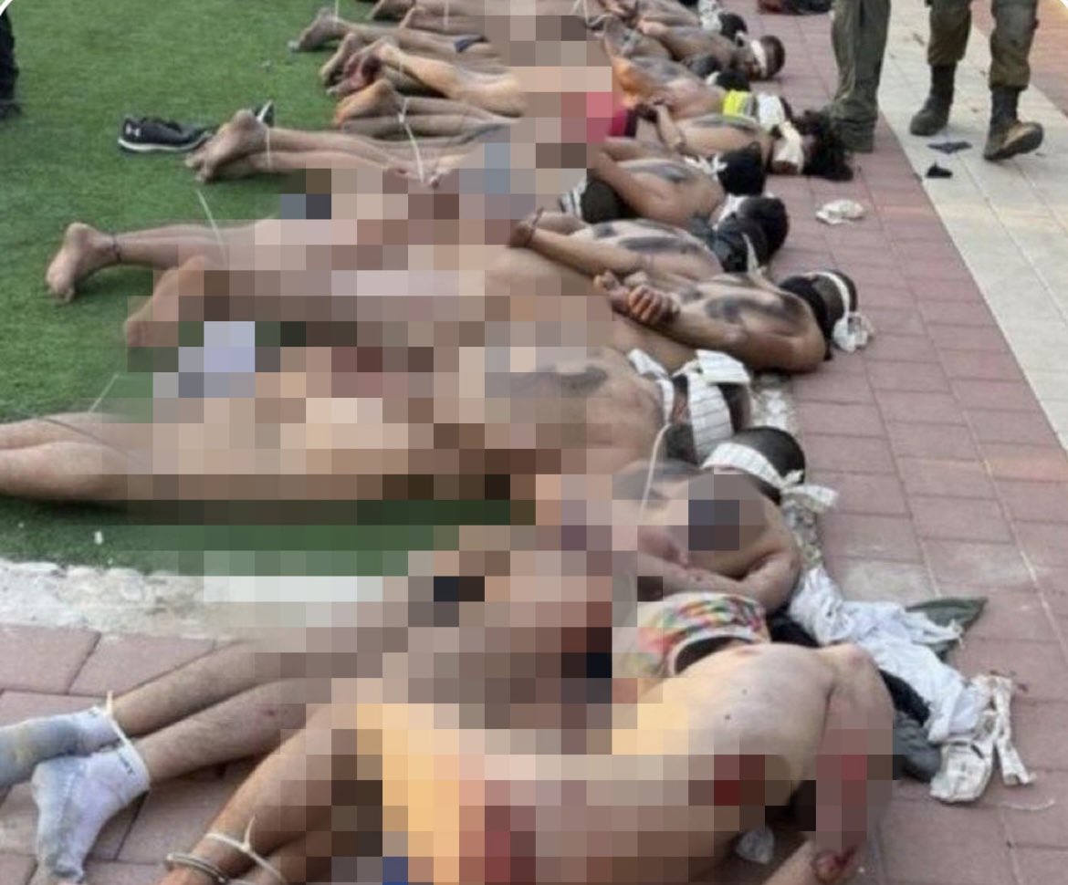 Görüntüler korkunç!

İsrailli askerler, Filistinli esirleri çırılçıplak soyarak bedenlerine numaralar verdi.

İşkence, tecavüz, soykırım…

Uluslararası Ceza Mahkemesi,
Netanyahu hakkında tutuklama kararı çıkarmak için daha neyi bekliyor?