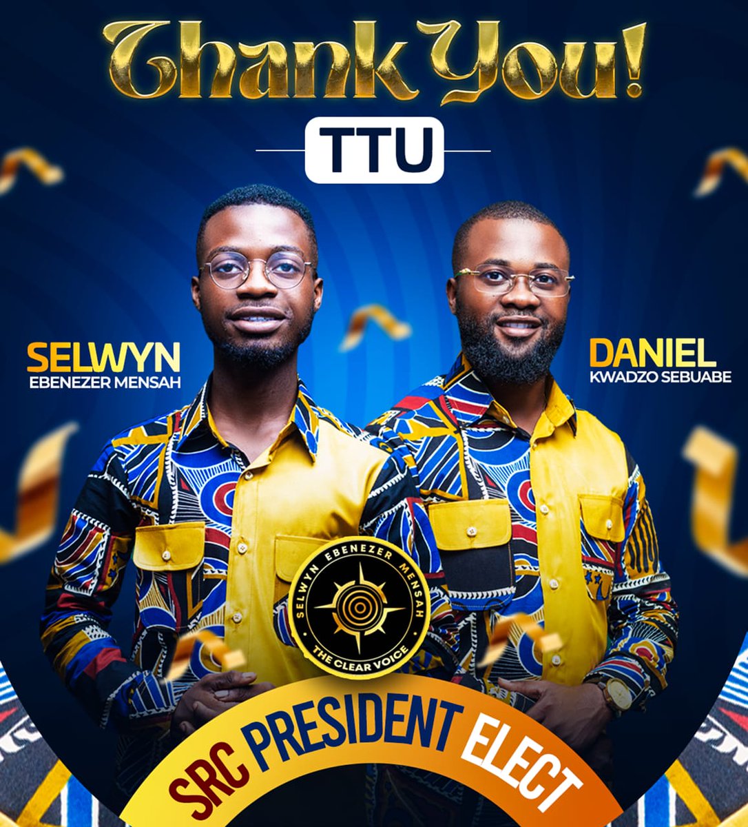 TheClearVoice_'s tweet photo. Today marks a month since the final declaration of my historic election as the youngest President of @ttusrc_! From days as Head Boy to SRC President, God has been the guide. TTU, now is the time, let's build an all-inclusive SRC together! 
#SelwynIsABrother #Your360SRC #TTUSRC https://t.co/USOMiO93D8