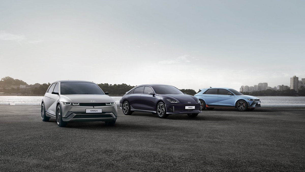 Hyundai's tweet photo. You see our all-electric IONIQ lineup? Very demure. 
You see how we have an IONIQ for everyone? Very mindful. https://t.co/HkUu106drs