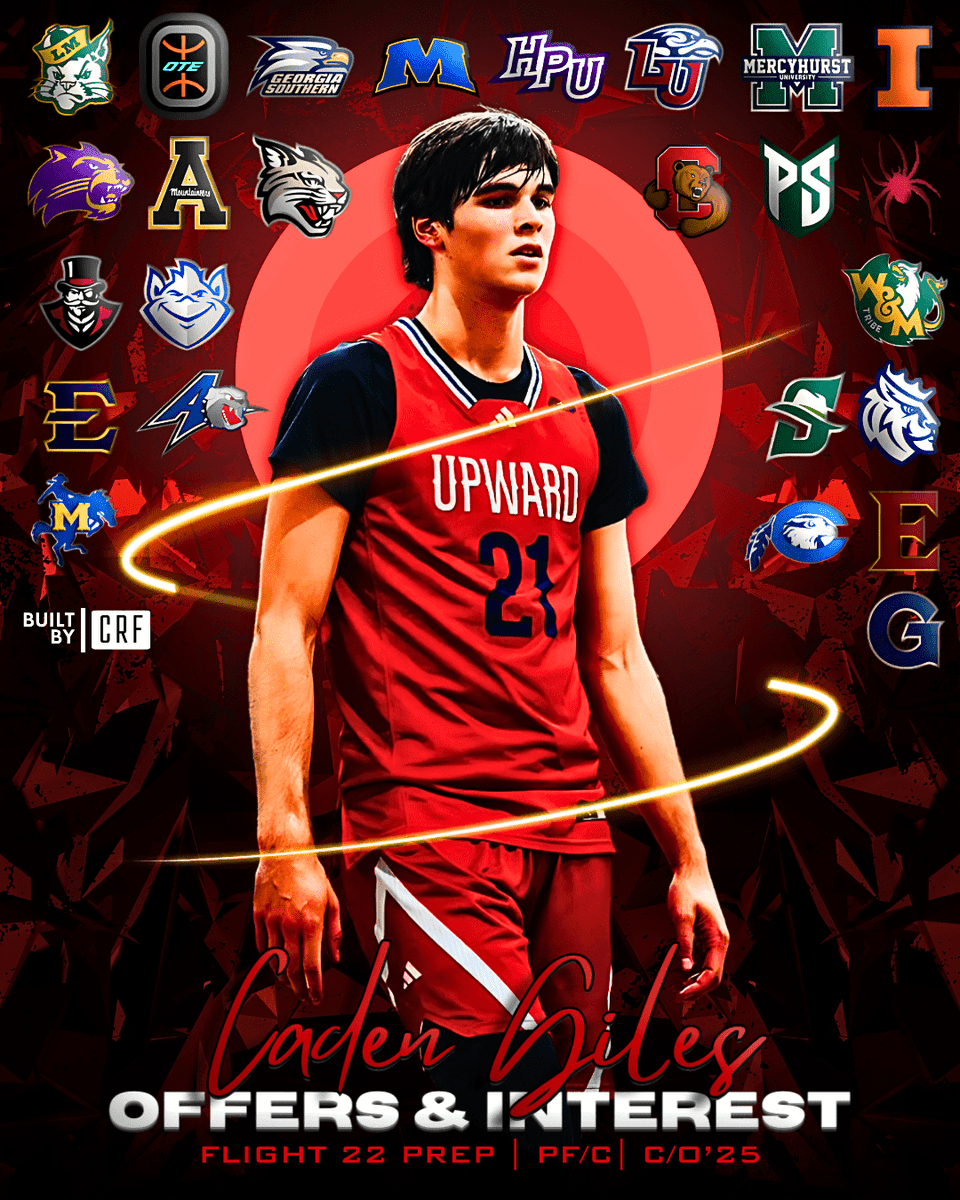 Lots of 👀 on c/o '25 big man 𝘾𝙖𝙙𝙚𝙣 𝙂𝙞𝙡𝙚𝙨.  He continues to garner a lot of attention in his recruitment. 📈🆙

Flight 22 Prep - PF/C