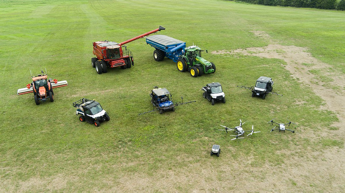 ModernAg_PS's tweet photo. Our Autonomy Showcase is full of the most advanced ag tech. Don't worry if you missed the show today...we'll be here from 8-3 Wednesday. Stop out and see @SabantoAg , @JCATechnologies, @CapstanAg @AgLeaderTech @topconag @ptx_trimble @PrecisionPlant @AgriSprayDrones &amp; Elemental https://t.co/CeOHnwhltx