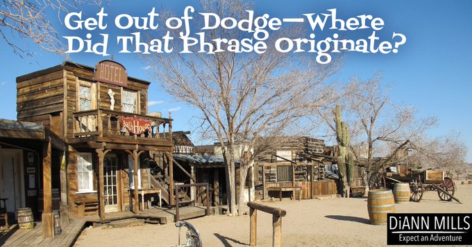 terrywhalin's tweet photo. Get Out of Dodge—Where Did That Phrase Originate? by bestselling author DiAnn Mills (@DiAnnMills) #Getoutofdodge #phraseorigin https://t.co/K1s8o9Lo6y https://t.co/gsSnLtj1CU