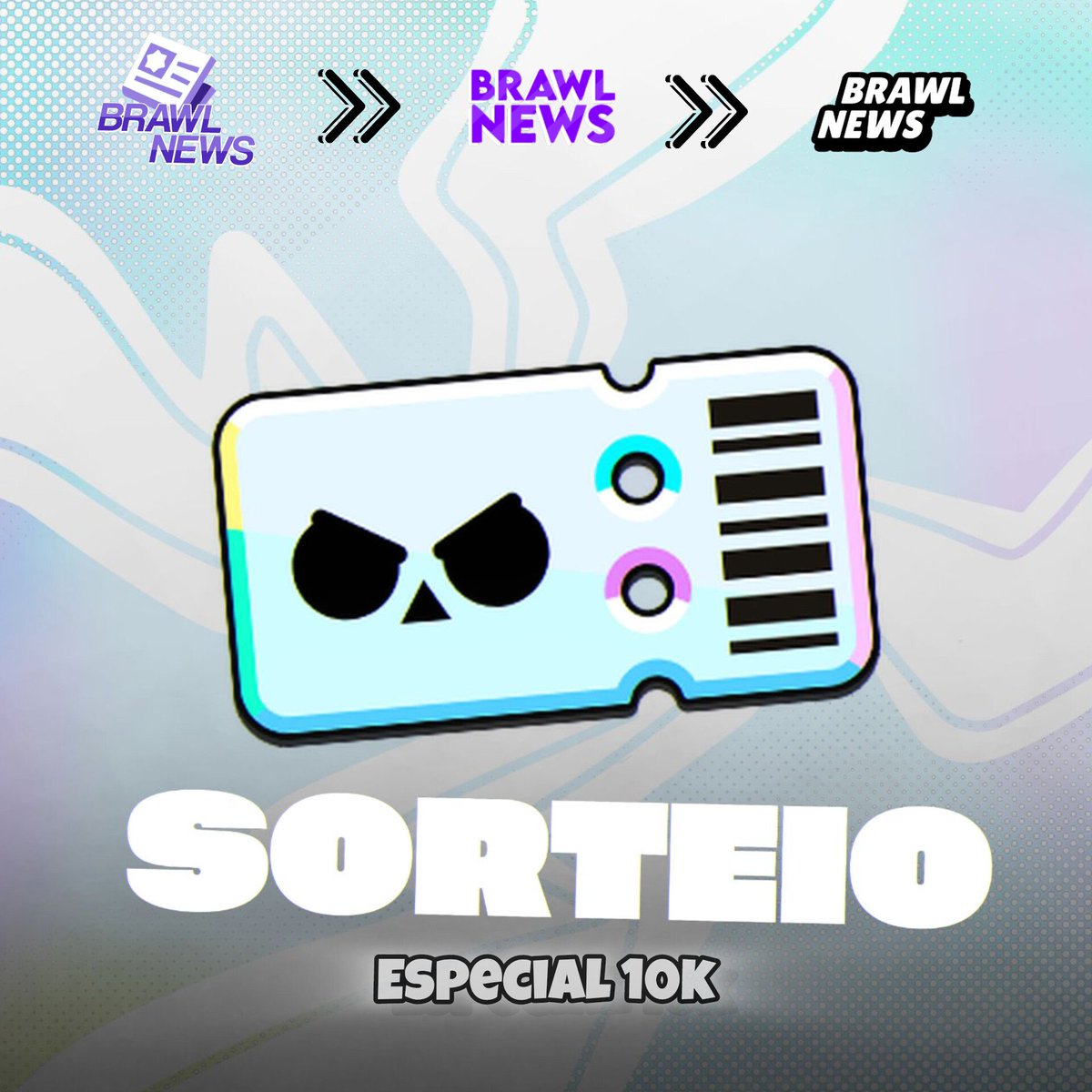 BrawlNews_PT's tweet photo. 🔥 SORTEIO ESPECIAL 10k 🔥

• 𝙍𝙚𝙜𝙧𝙖𝙨:
- Seguir @BrawlNews_PT;
- Like & RT;
- Comentar o porque você quer o Brawl Pass!

• 𝙊𝙥𝙘𝙞𝙤𝙣𝙖𝙡:
- Seguir a Brawl News no Telegram: https://t.co/VNtpiAbHda

🗓𝙍𝙚𝙨𝙪𝙡𝙩𝙖𝙙𝙤: 07/09
🎁 𝙋𝙧𝙚𝙢𝙞𝙤: 1x Brawl Pass Plus

Boa Sorte á Todos! 🍀

#BrawlStars #BrawlTalk #Giveaway