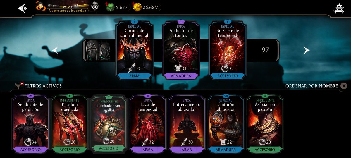 percy_osor's tweet photo. @MKMobileGame Mi colección https://t.co/rFYZlZIEOO