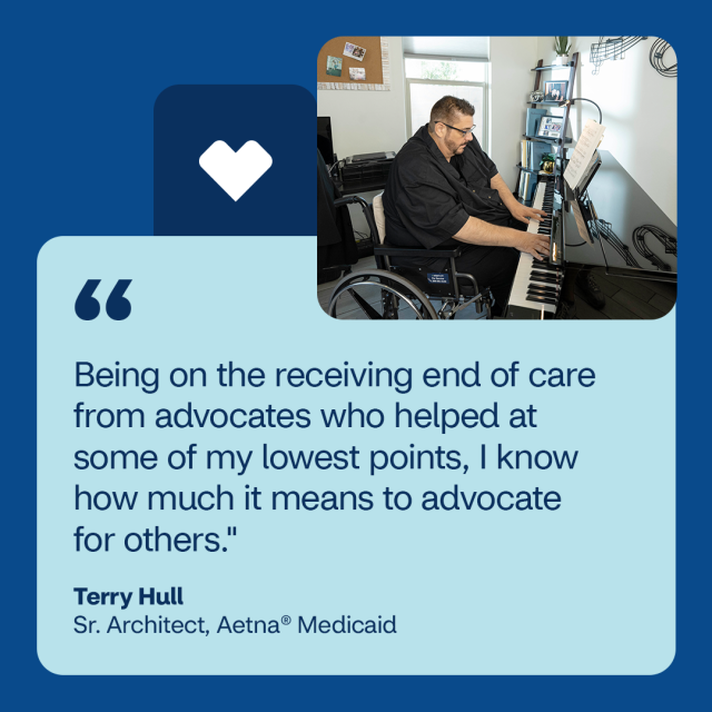 KaraSenese's tweet photo. #TeamCVS colleague Terry Hull, an Aetna Medicaid solution architect, knows what it means to be on the receiving end of care — and that's made him more committed to advocating for others. 👇 #TeamCVS https://t.co/vXNQAhZImL