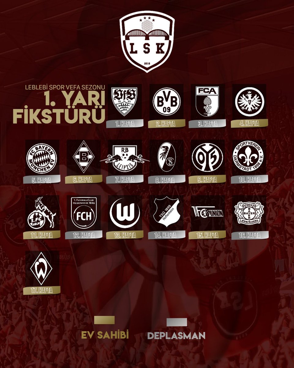 LeblebiSK12's tweet photo. Leblebi Spor Vefa Sezonu 1. Yarı Fikstürü. https://t.co/70I0AEpMTD