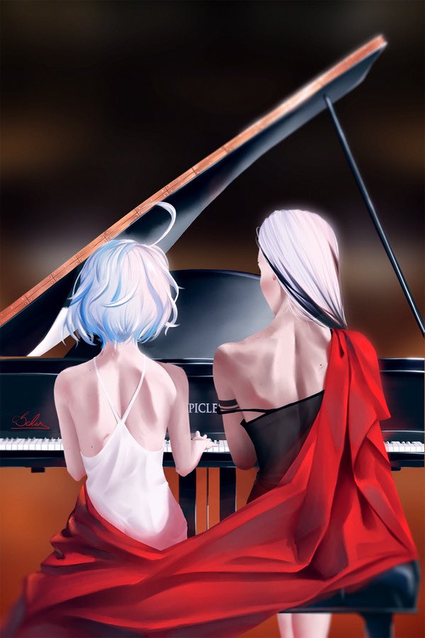 Hello 💙

Aujourd’hui, j’ai eu l’occasion de partager un moment agréable avec la chère @TheFourthFatui.

Quoi de plus beaux, pour deux dames tel que nous, qu’un peu de piano après quelques parties d’échecs.. 

Au plaisir de partager plus de moment ensemble, et même plus..~ 💙