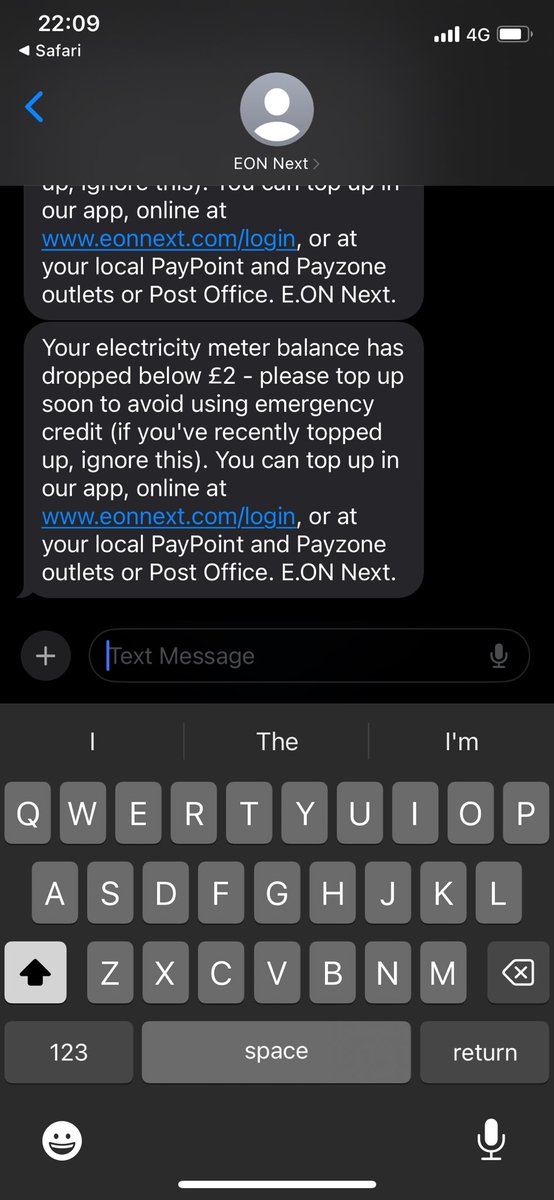 ⁦@eon_next⁩ hello is this a scam text or just a mistake ? Thanks