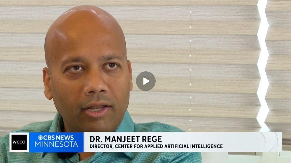 UST Engineering (@ust_engineering) on Twitter photo Dr. Manjeet Rege, AI expert and <a href="/UofStThomasMN/">University of St. Thomas</a> professor warns us to watch out for #AI generated political ads in this recent WCCO CBS News Minnesota interview. "It has become a lot easier for generated AI content to look realistic, " said Rege. cbsnews.com/minnesota/news… Dr. Manjeet Rege, AI expert and <a href="/UofStThomasMN/">University of St. Thomas</a> professor warns us to watch out for #AI generated political ads in this recent WCCO CBS News Minnesota interview. "It has become a lot easier for generated AI content to look realistic, " said Rege. cbsnews.com/minnesota/news…