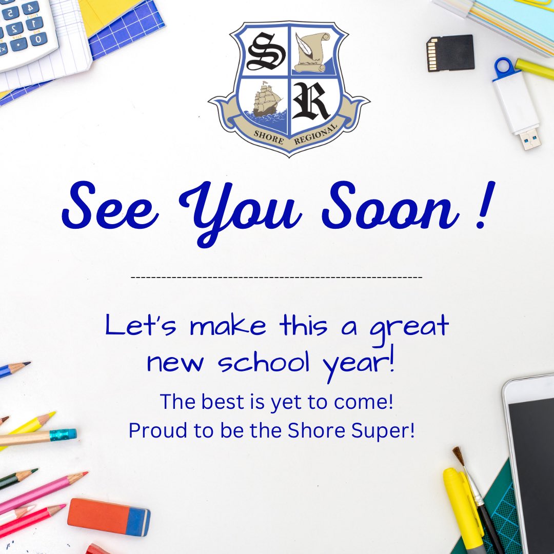 Looking forward to a new school year! Can’t wait to have everyone back and to be a part of all the great work, innovation, and success that will make 24-25 awesome for our Shore family. Proud to be a Blue Devil! Proud to be the Shore Super!💙🙏