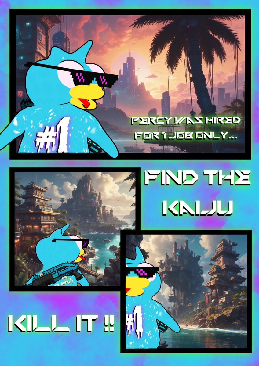 🐧Kaiju Killer Vol 1‼️

Just a sneak peak of the next comic book short story

Dropping Tomorrow on the <a href="/niftyisland/"></a> market place 

5 pages total on this one In the the vol 1 edition 

It’s chilly 🥶