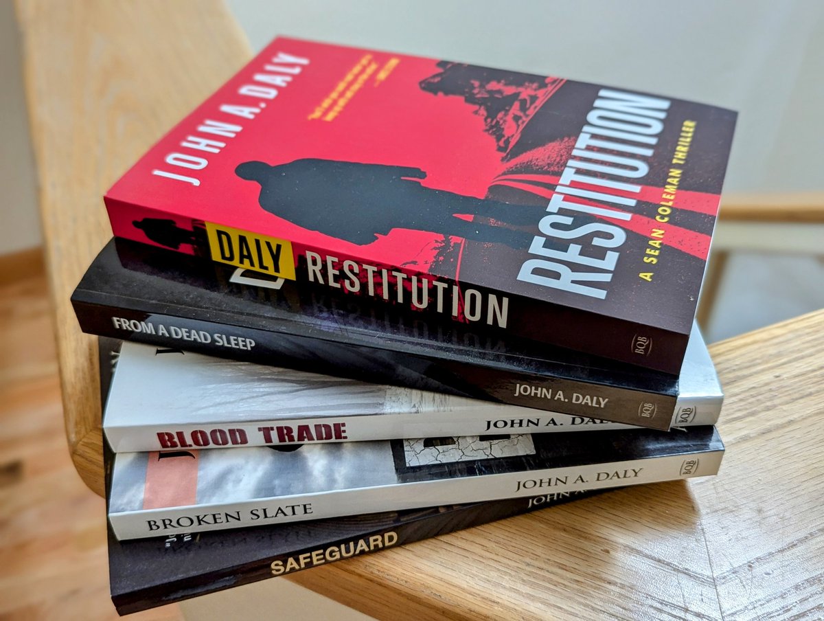 JohnDalyBooks's tweet photo. Donated copies of my Sean Coleman Thrillers to my dad's assisted living complex (since there's a rumor floating around that old people like to read). https://t.co/e9Bq1KpsBv