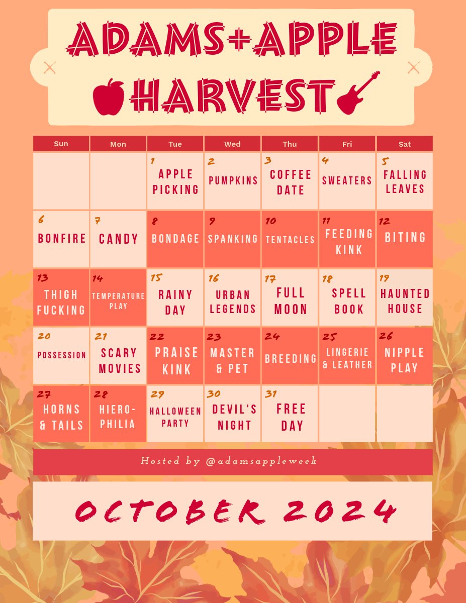 AdamsApple Harvest 🍎🎸🍎 October 1st-31st tweet media