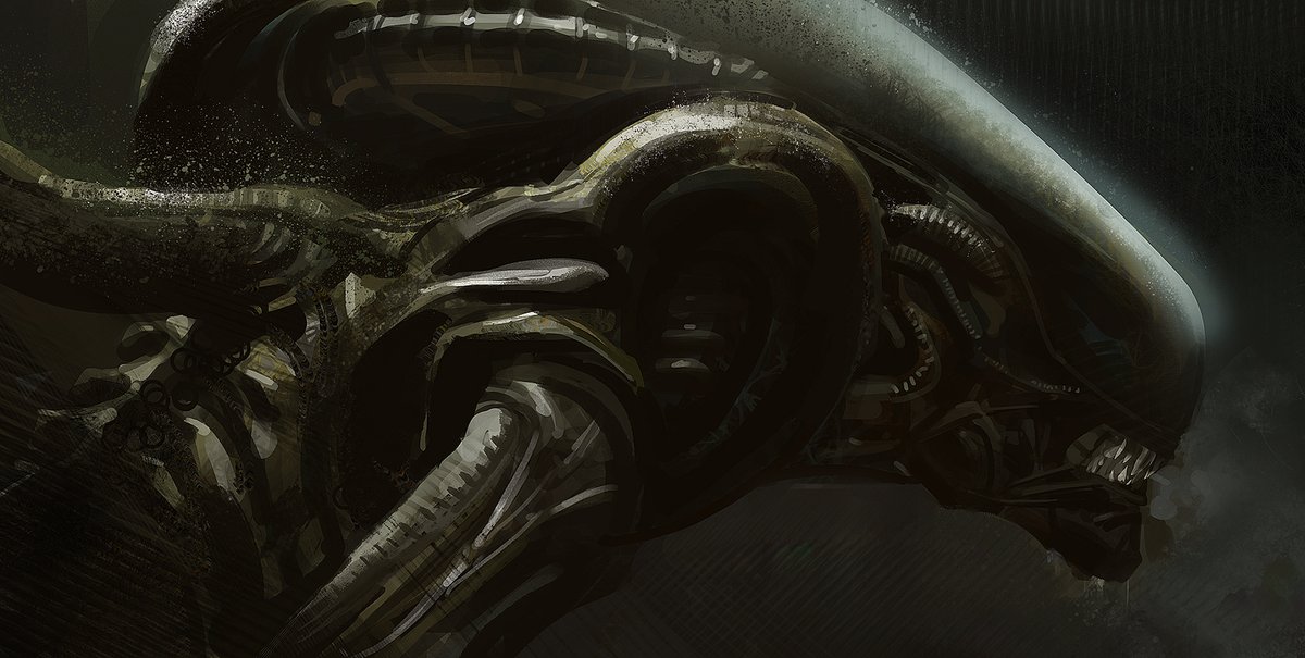 lixin_33art's tweet photo. I'm terrified of horror movies, but Alien is a must see. https://t.co/fWa8oNSuk5