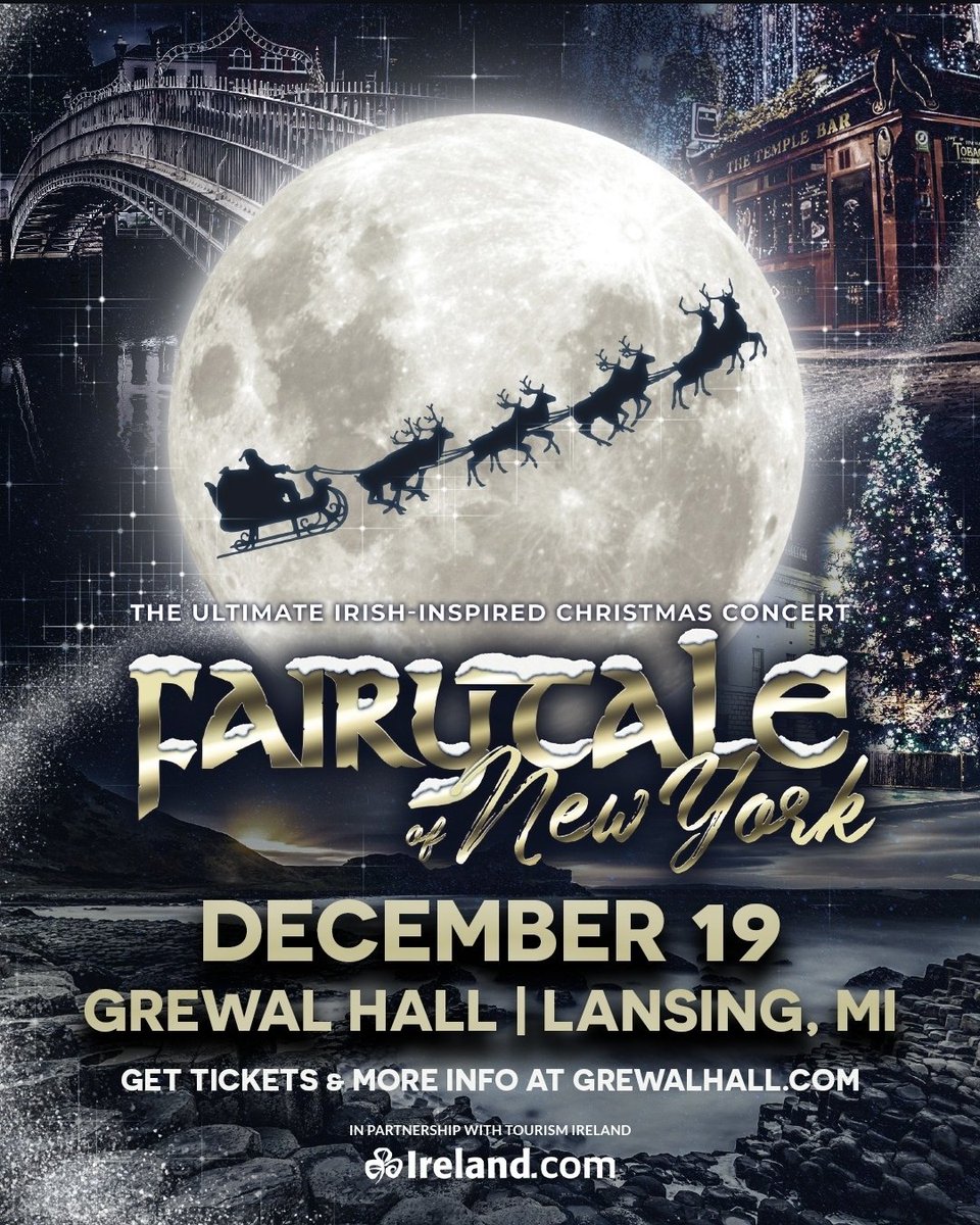 GrewalHall224's tweet photo. JUST ANNOUNCED! @fairytaleny brings the ULTIMATE Irish-inspired Christmas concert to Grewal Hall on December 19th! Tickets go on sale Friday 8/23 at 10AM at https://t.co/MUBviYTwwD https://t.co/YId7Vr95Y2