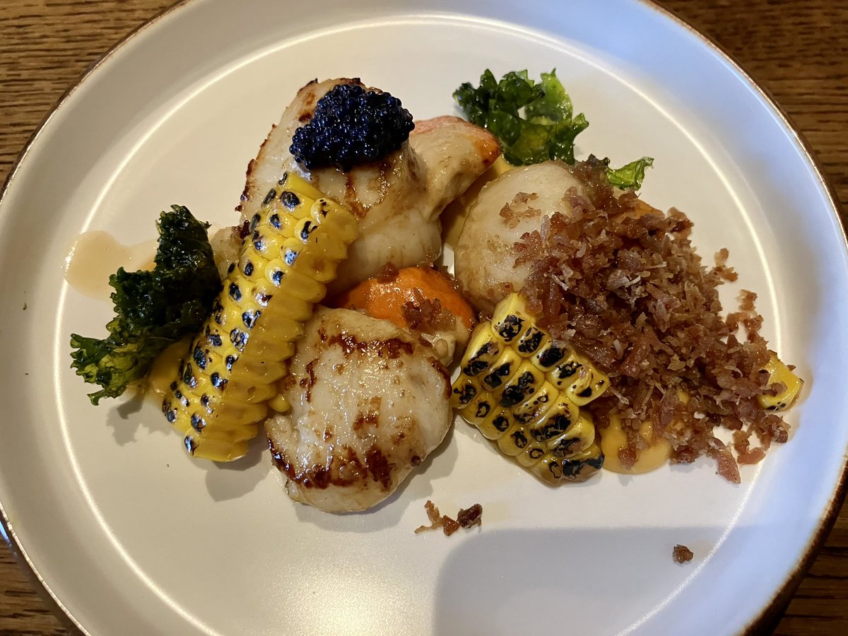 traz_mac's tweet photo. Scallops &amp; Monkfish at #TheFinnieston 👌🏻 #NotBadForATuesday https://t.co/0A987Jf0U9