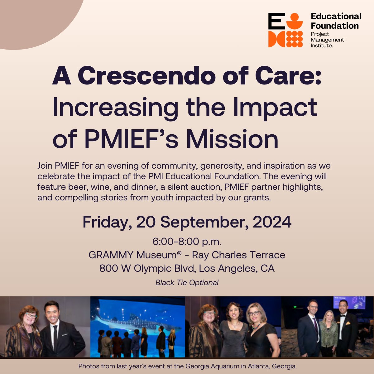 You're invited to our upcoming gala, “A Crescendo of Care: Increasing the Impact of PMIEF’s Mission.” The evening will feature dinner and drinks, a silent auction, and stories from youth impacted by our grants. 

Register now: bit.ly/4fOBb5h